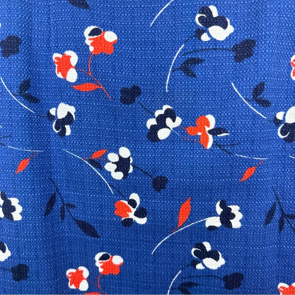 BODEN Skirt size 10R Martha Blue Red Pencil Floral Lined back vent - Picture 4 of 10
